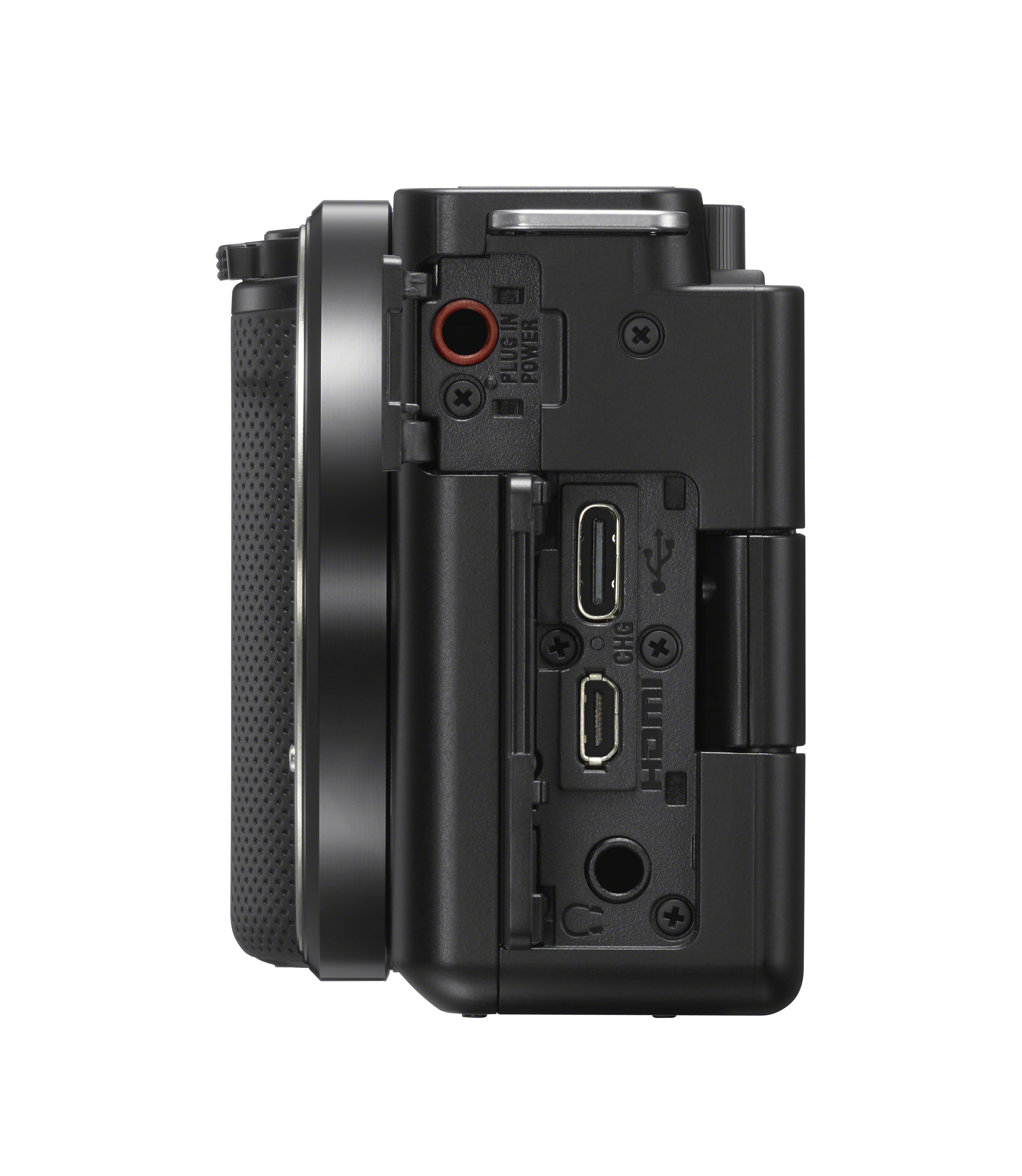 SONY Alpha ZV-E10 Kit Vlogging Kamera Systemkamera mit Objektiv 16-50 mm, 7,5 cm Display Touchscreen, WLAN