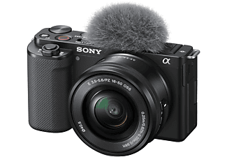 SONY Alpha ZV-E10 Kit Vlogging Kamera Systemkamera  mit Objektiv 16-50 mm , 7,5 cm Display Touchscreen, WLAN