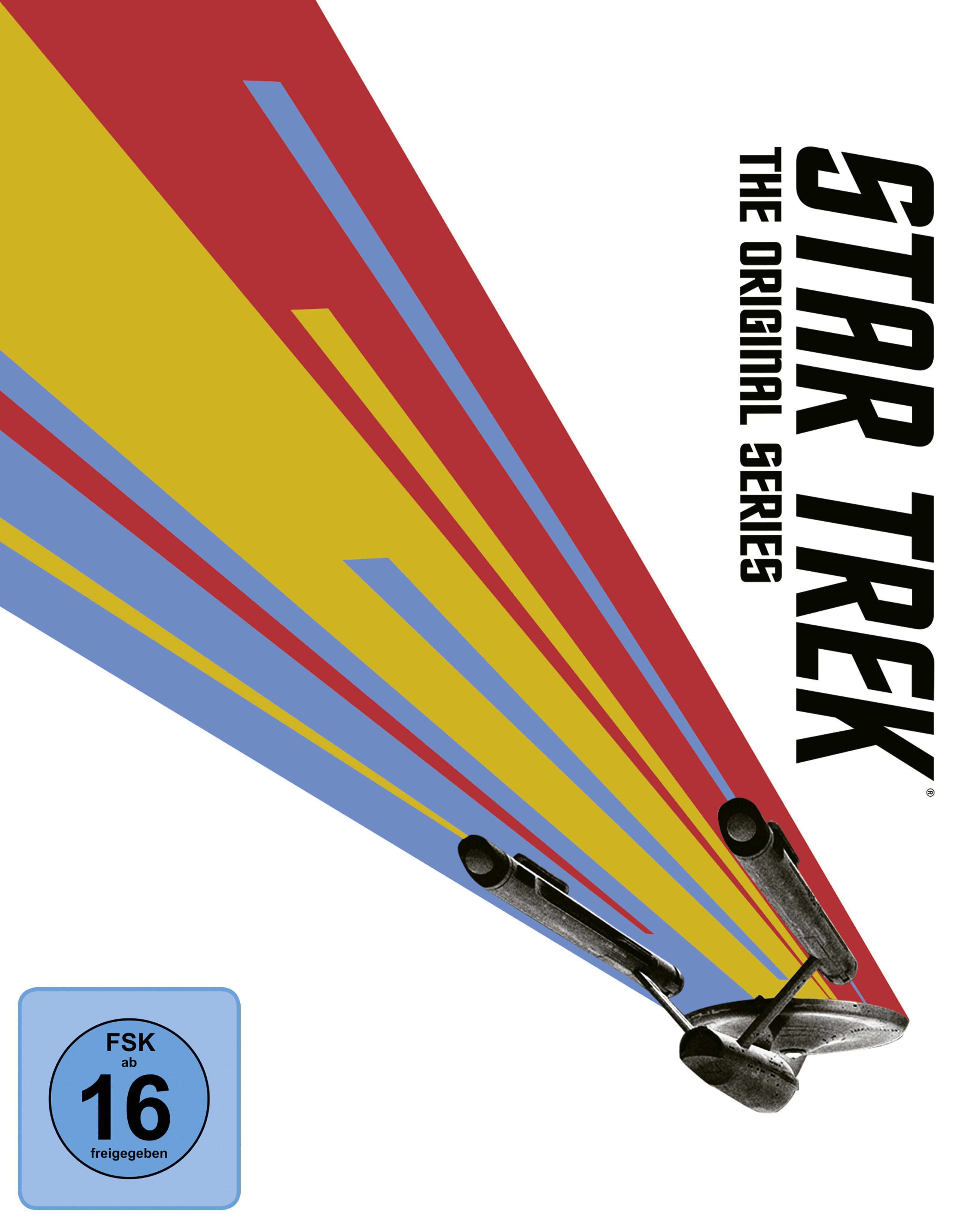 Star Trek DVD-Cover mit einem Raumschiff-Design und den Worten 'The Original Series'.