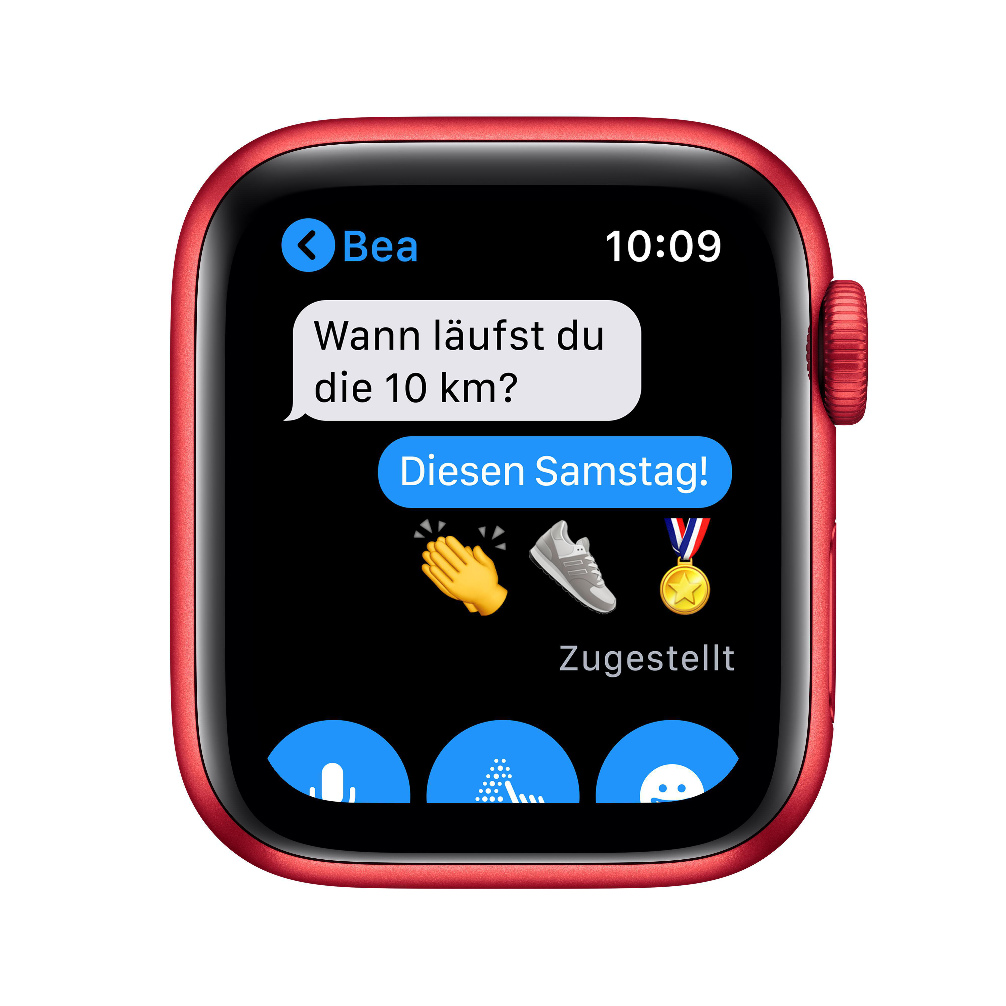 APPLE Watch Series 6 (GPS) 40mm Smartwatch Aluminium Fluorelastomer, 130 - 200 mm, Rot