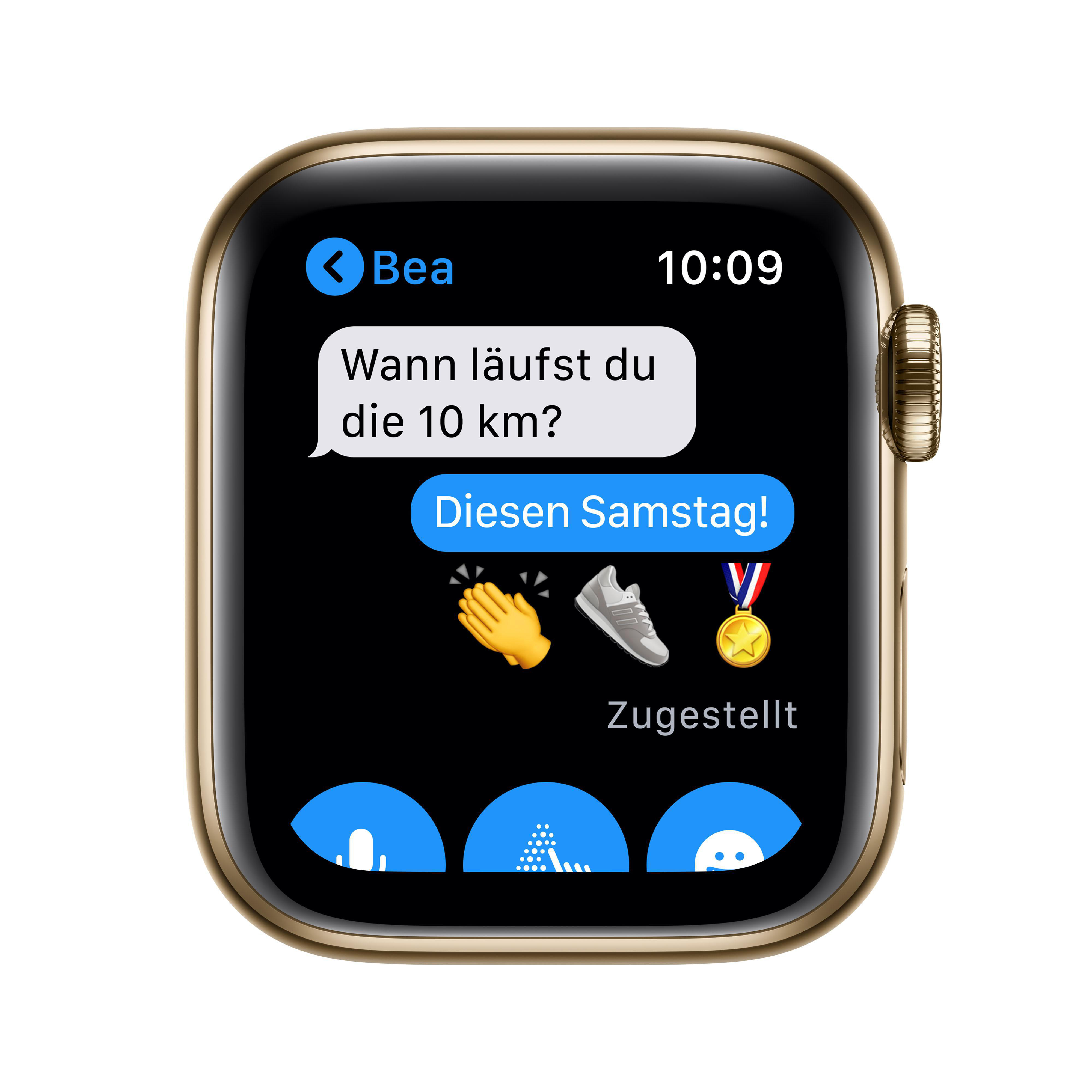 APPLE Watch Series 6 (GPS + Cellular) 40mm Smartwatch Edelstahl Edelstahl, 130 - 180 mm, Armband: Gold, Gehäuse: Gold
