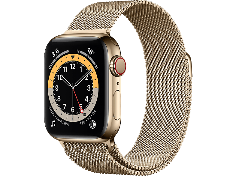 APPLE Watch Series 180 130 Smartwatch Armband: mm, Gold Edelstahl + - Cellular) 40mm (GPS Edelstahl, Gold, 6 Gehäuse