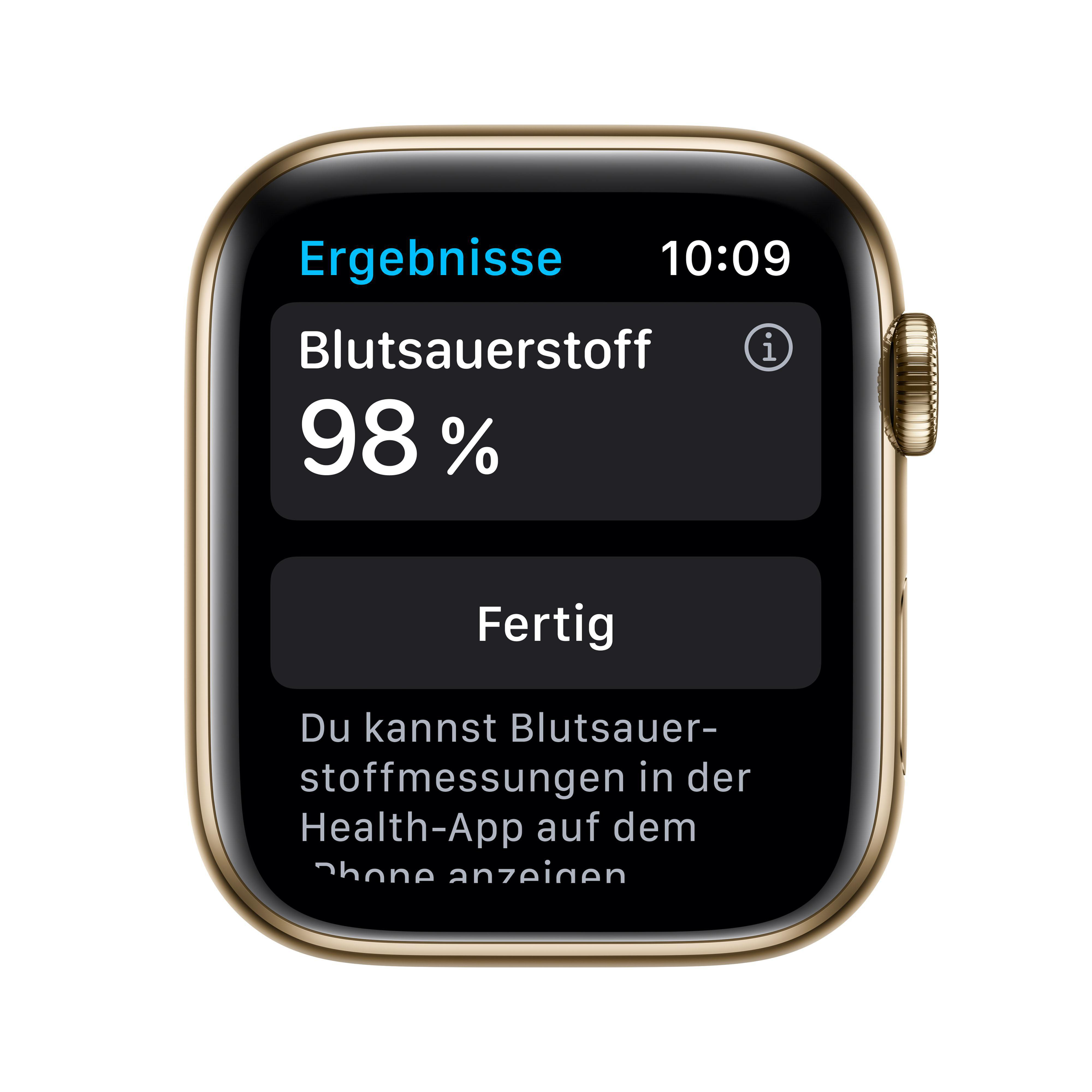 APPLE Watch Series 6 (GPS + Cellular) 44mm Smartwatch Edelstahl Edelstahl, 150 - 200 mm, Armband: Gold, Gehäuse: Gold