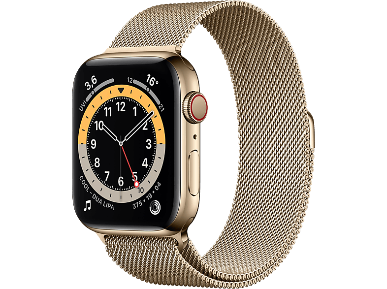 APPLE Watch Series 44mm Smartwatch Gold 6 + Armband: 200 Gehäuse: 150 Gold, - (GPS mm, Edelstahl, Cellular) Edelstahl