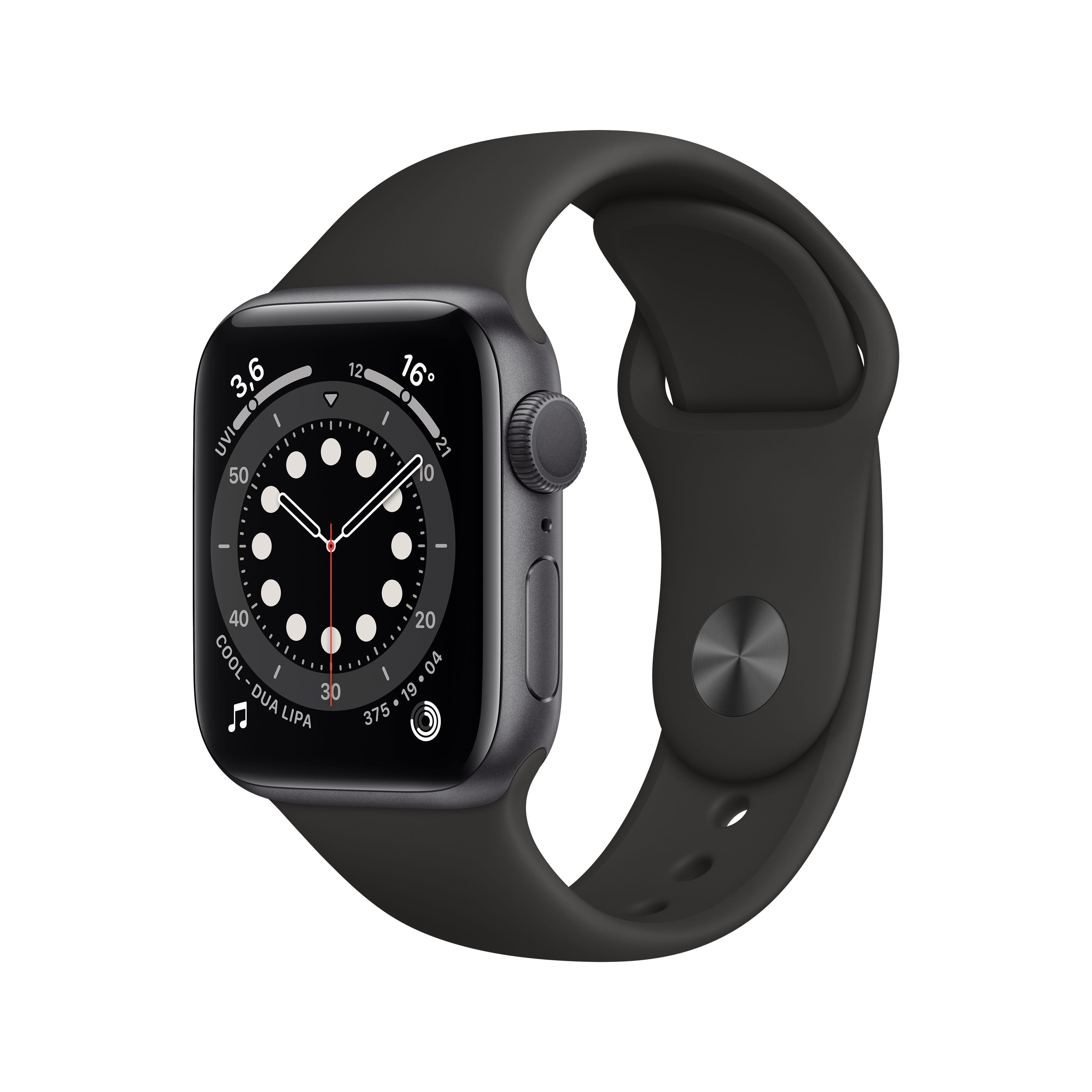 Fluorelastomer, APPLE mm, 200 Series Aluminium Smartwatch Watch - 40mm (GPS) 6 130 Schwarz