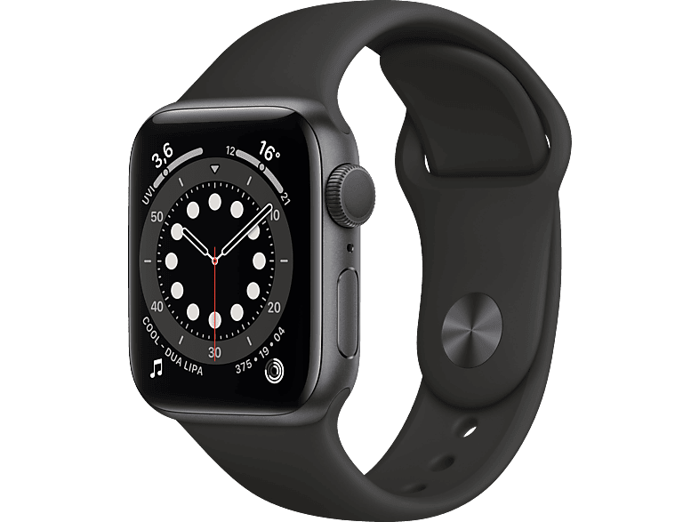 Watch APPLE Schwarz 40mm Series - 200 Aluminium Smartwatch mm, 6 130 (GPS) Fluorelastomer,