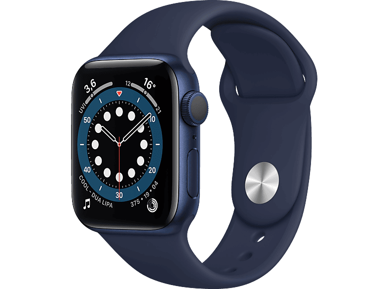 Smartwatch APPLE Watch Series 6 GPS 40 mm Aluminiumgehause Blau Sportarmband Dunkelmarine Smartwatch Aluminium Fluorelastomer 130 200 mm Blau Dunkelmarine MediaMarkt