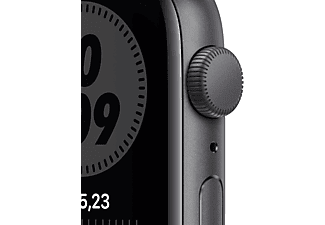 APPLE Watch SE Nike (GPS) 44mm Smartwatch Fluorelastomer, 140 - 220 mm, Space Grau /Schwarz
