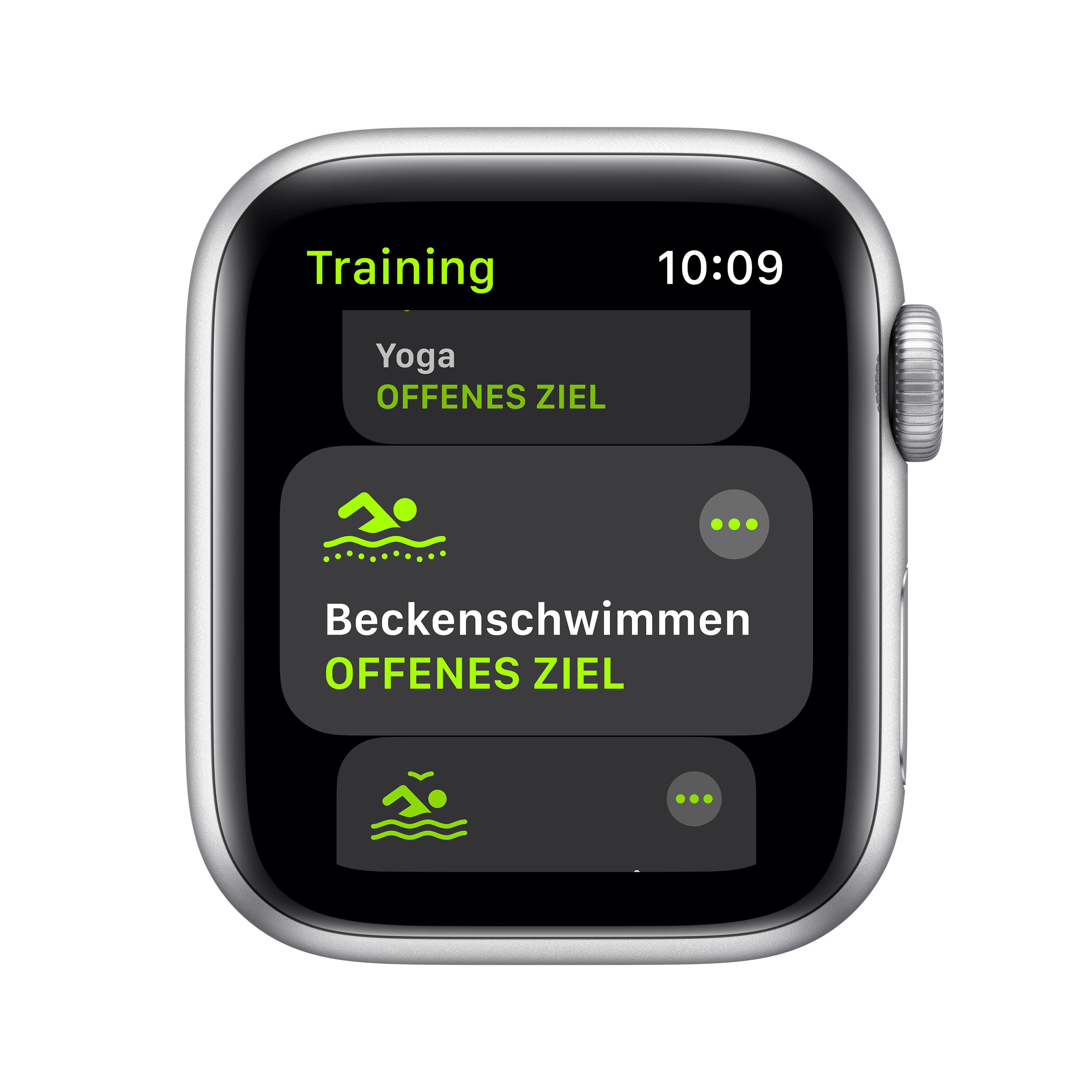 APPLE Watch SE 40mm Smartwatch Fluorelastomer , 130 - 200 mm, Silber/Weiß