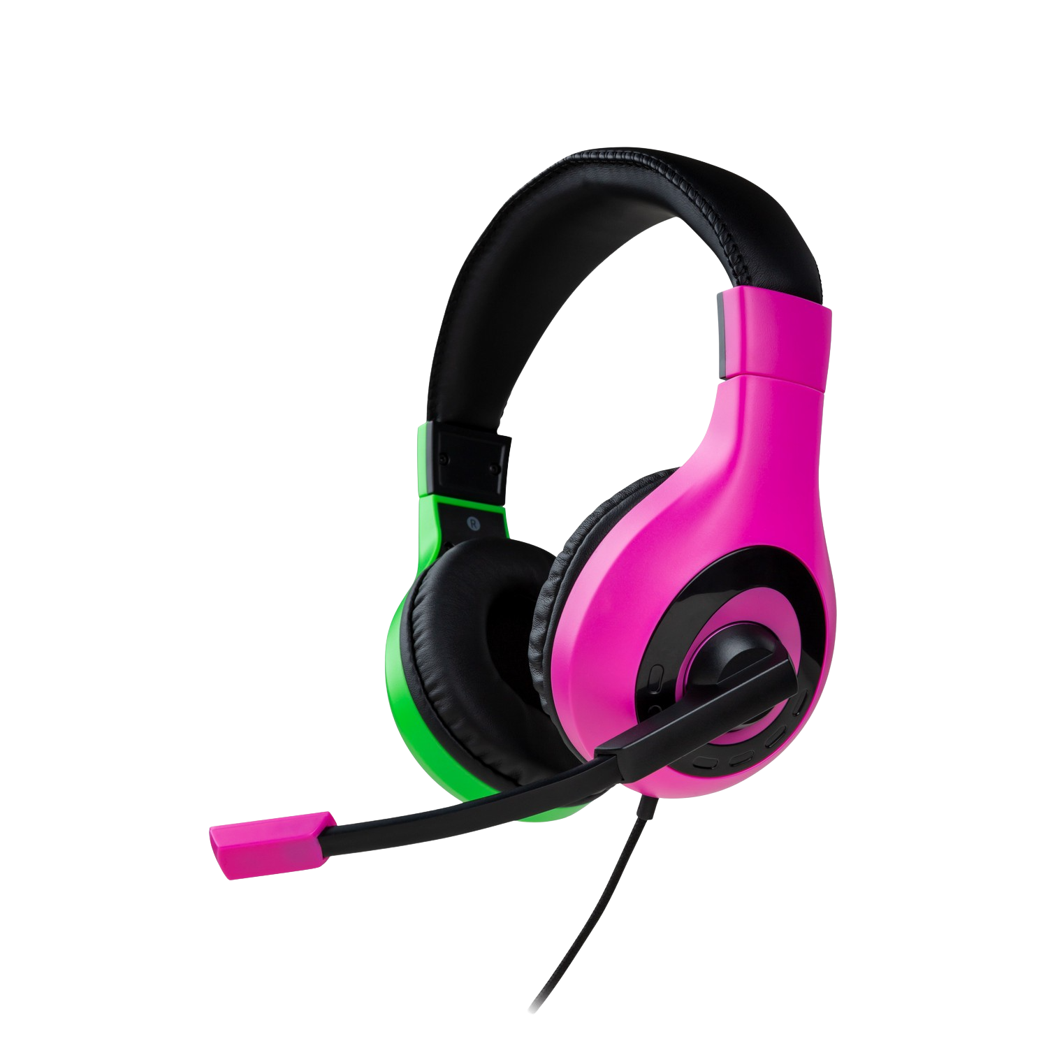 Auriculares gaming - Nacon Headset V1, De diadema, Con cable, Para Nintendo Switch, Jack 3.5 mm, Rosa y Verde