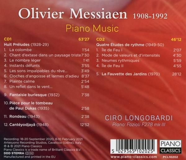 Ciro Longobardi - Messiaen:Piano Music  - (CD)