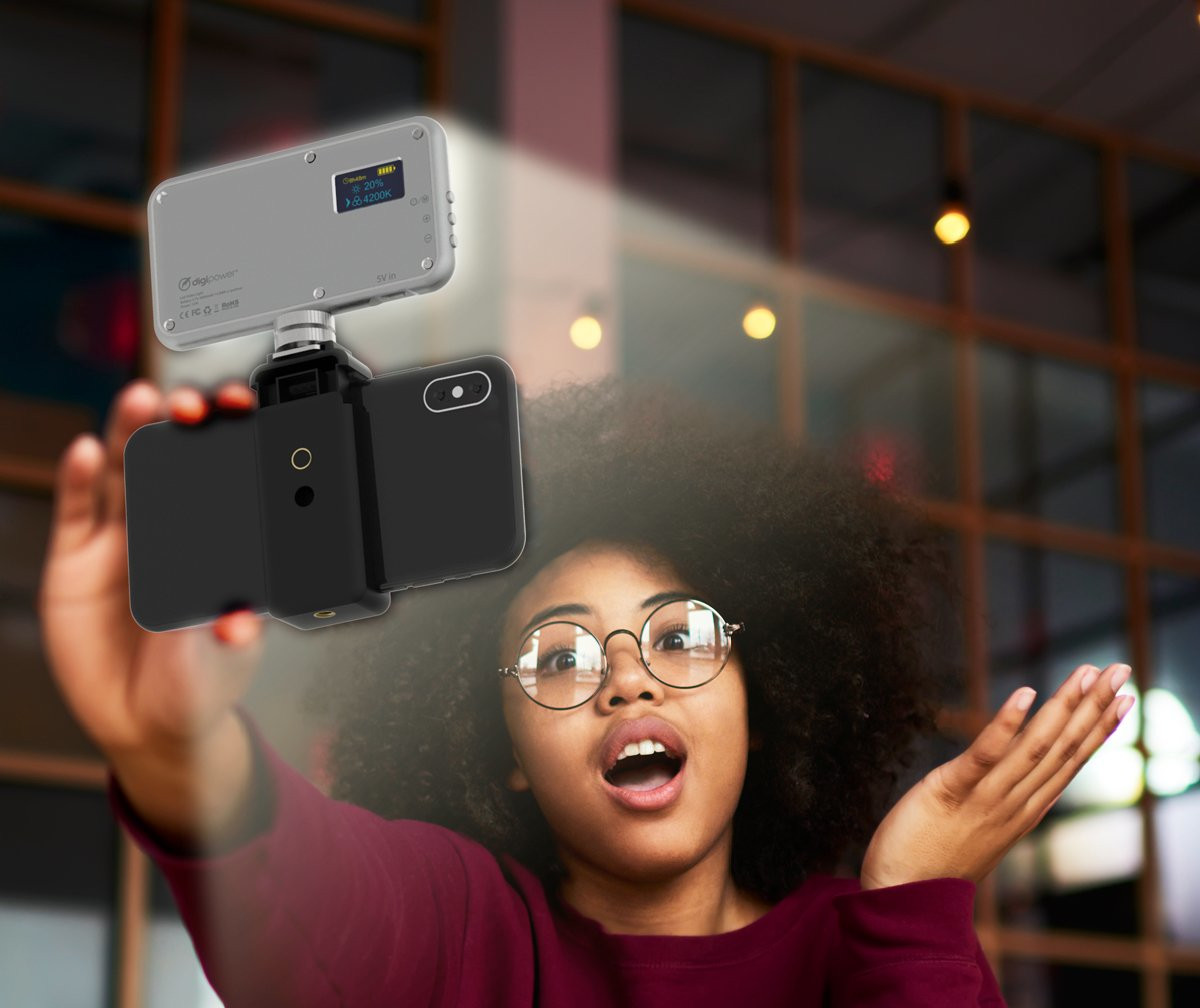 DIGIPOWER Universele Videolicht voor Smartphones Streamer Compact (DP-VL112)