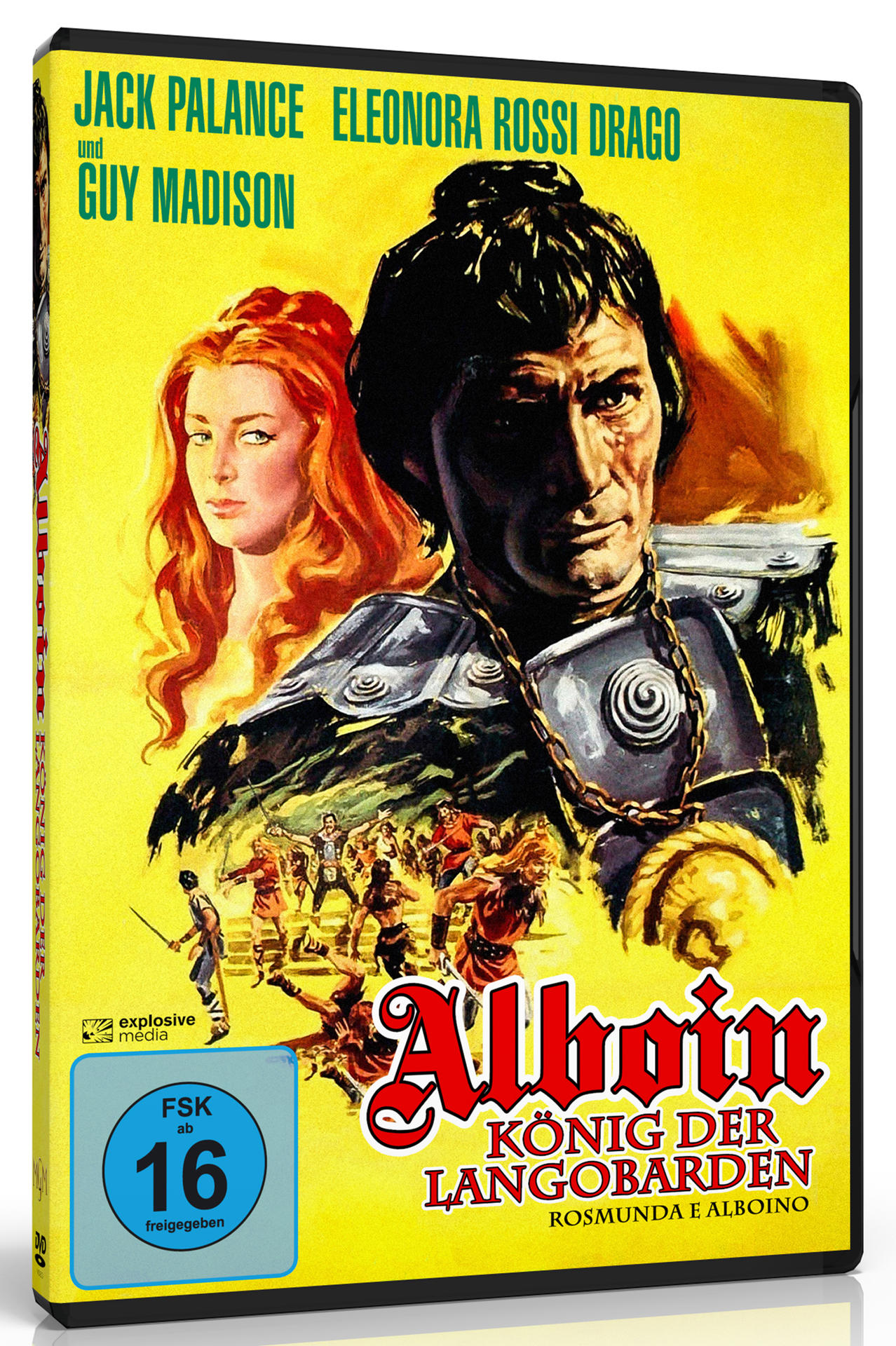 Ein DVD-Cover mit einem Vintage-Filmposter mit einem Mann und einer Frau.