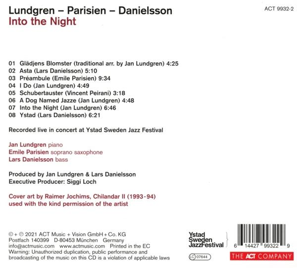 Lundgren,Jan/Parisien,Emile/Danielsson,Lars - INTO THE NIGHT  - (CD)
