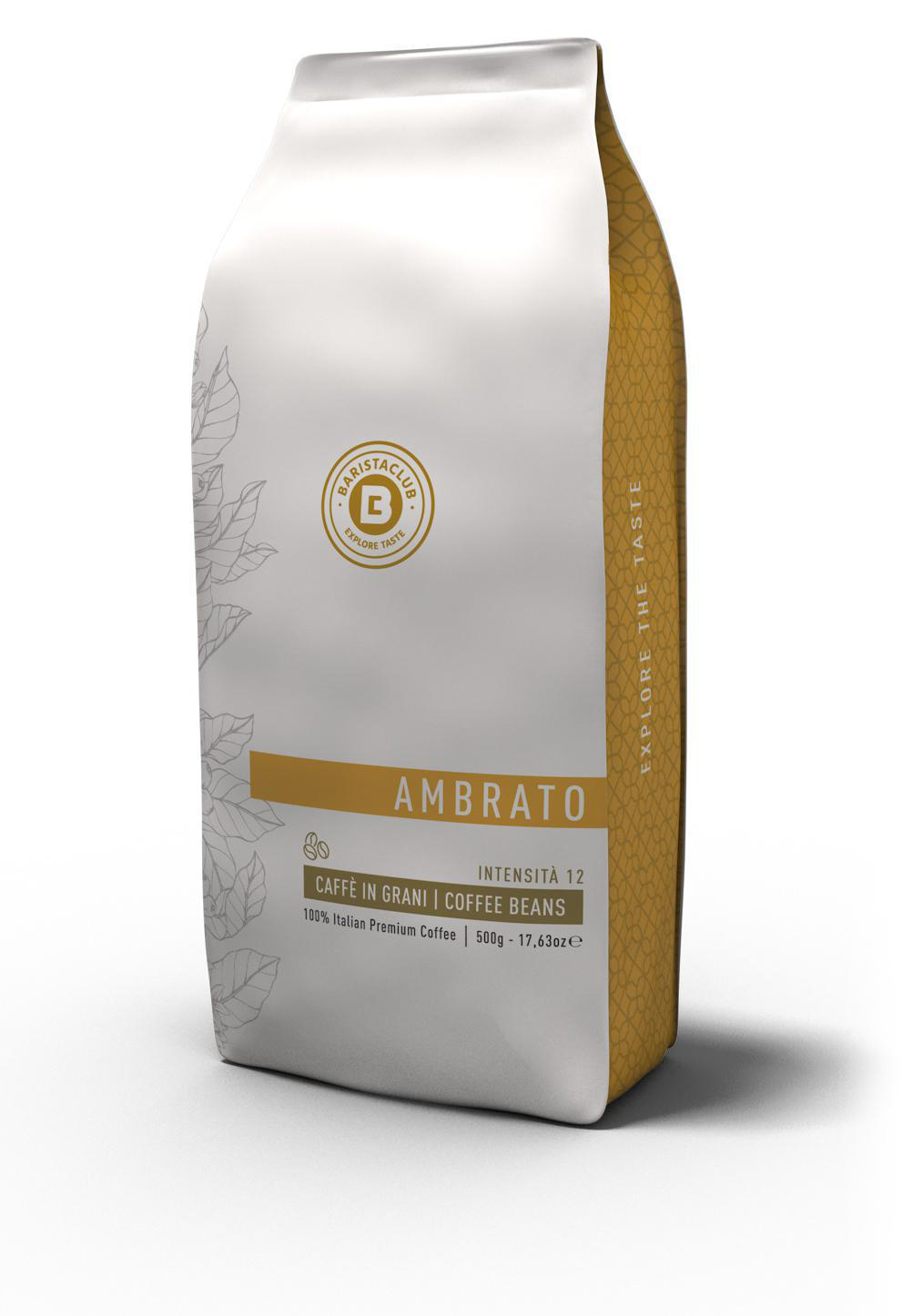 BARISTACLUB Ambrato Beans Kaffeebohnen Macchiato, (Espesso, Latte Cappuccino)