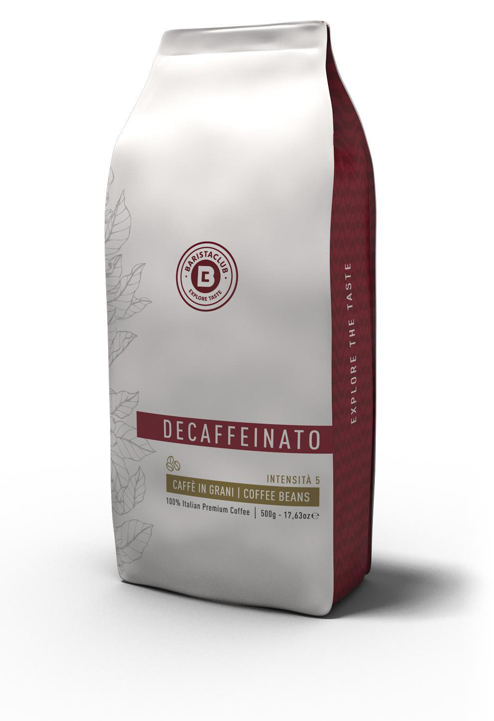 BARISTACLUB Decaffeinato Beans Kaffeebohnen (Espresso, Macchiato, Cappuccino) Latte