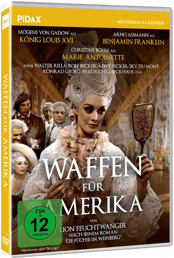 DVD-Cover eines historischen Films. Eine Frau mit Perücke und Spiegel im Vordergrund.