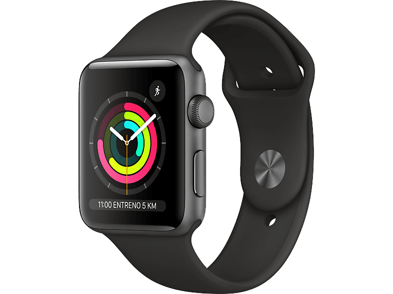 Apple Watch Series 3 GPS Space Grey 42mm Black Sport Band