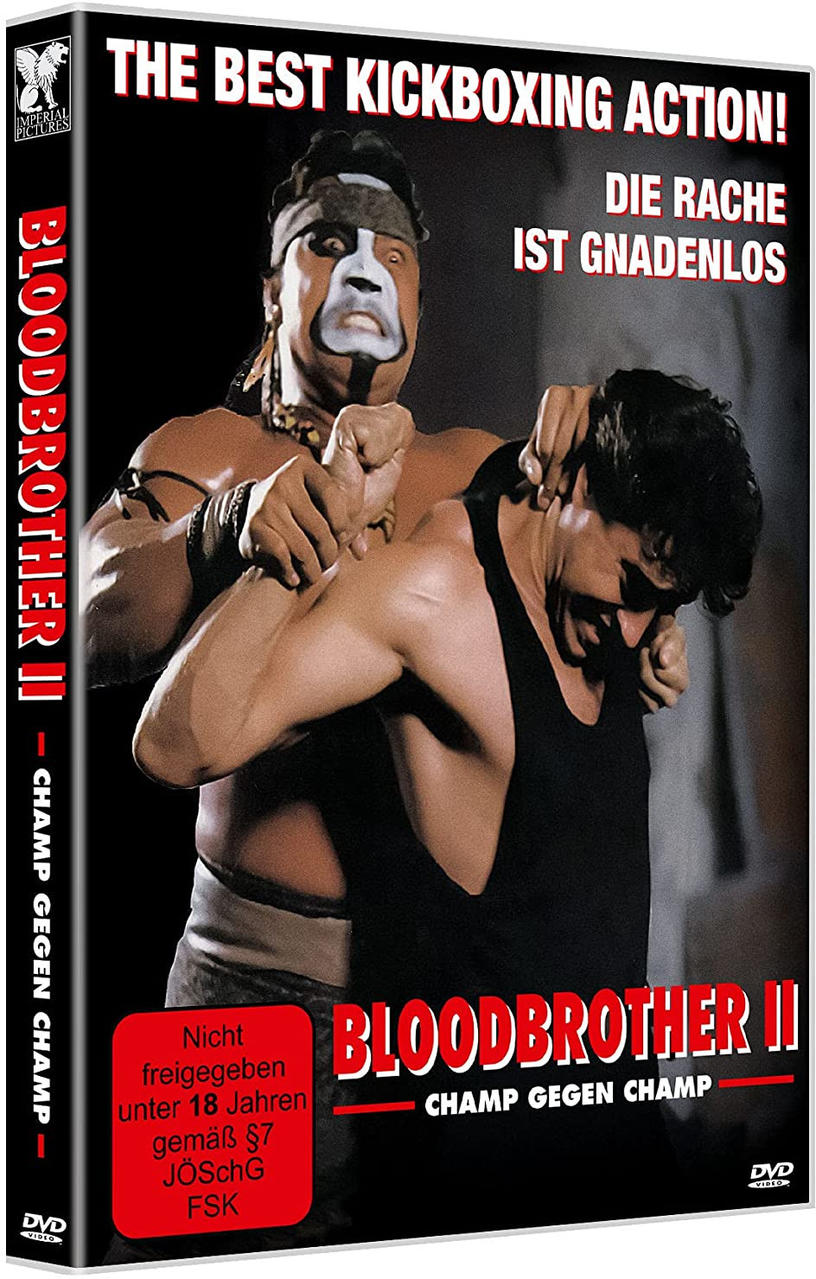 DVD-Cover: Bloodbrother II, mit kämpfenden Männern, Text auf Deutsch.