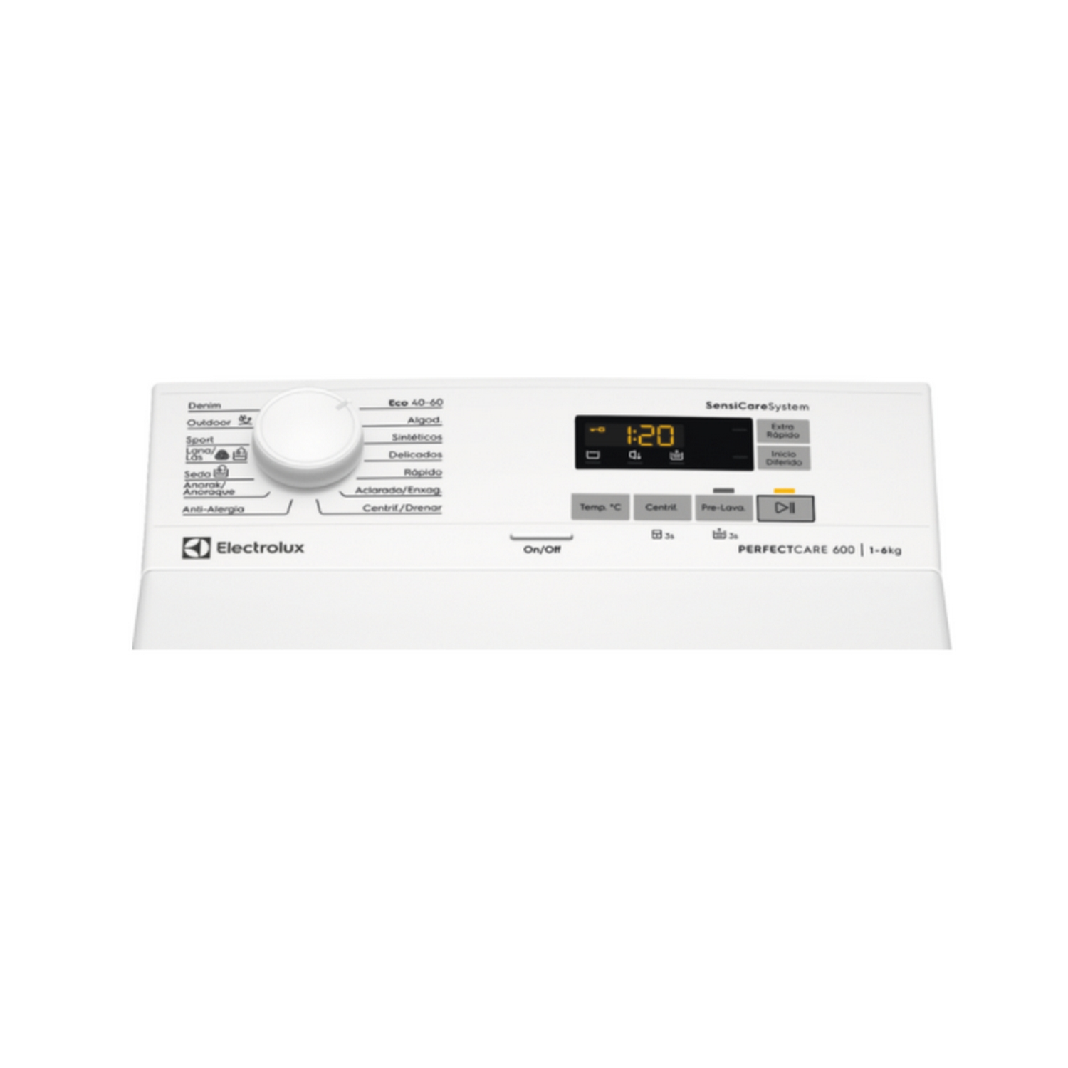 Lavadora carga superior - Electrolux EN6T5621AF, 6 kg, 1200 rpm, 14 Programas, Display LED, Blanco