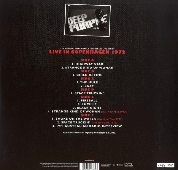 Deep Purple - COPENHAGEN 1972 (LTD/180G/GTF/RED)  - (Vinyl)