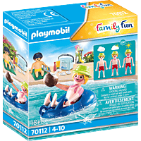 PLAYMOBIL 70112 Badegast mit Schwimmreifen Spielset, Mehrfarbig