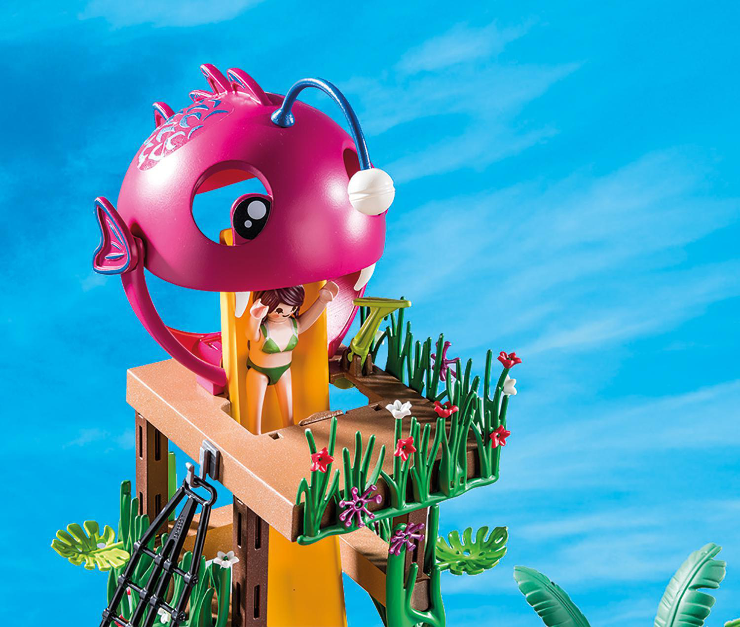 PLAYMOBIL 70609 Aqua Park mit Rutschen Spielset, Mehrfarbig
