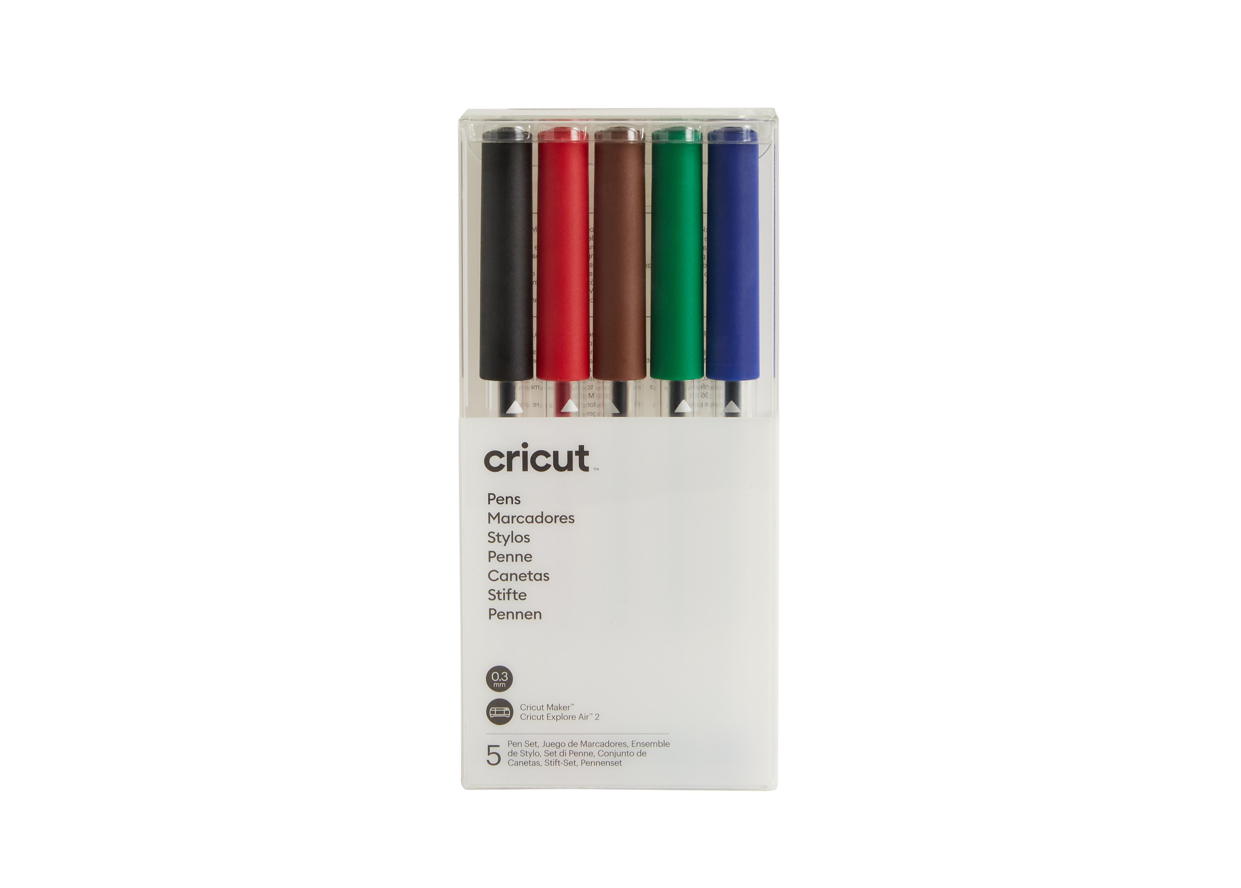 Grün Explore/Maker Schwarz, (Basics) Blau, Point Extra CRICUT Pen 5-pack Braun, Fine Set Rot,