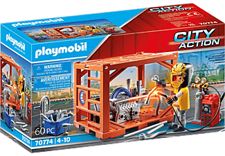 PLAYMOBIL 70774 Containerfertigung Spielset, Mehrfarbig