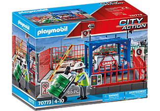 PLAYMOBIL 70773 Frachtlager Spielset, Mehrfarbig