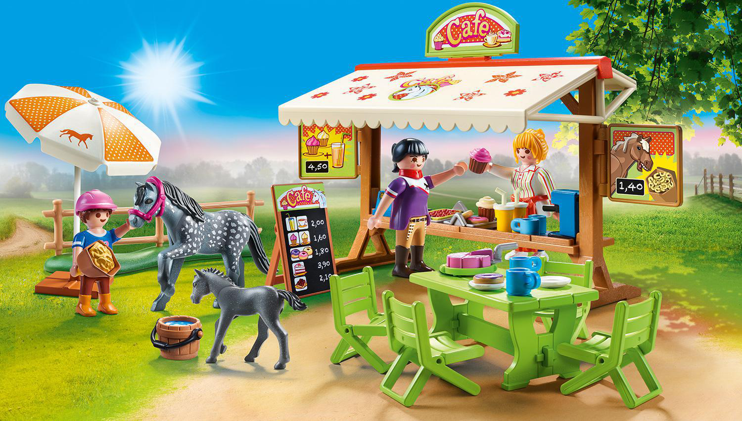PLAYMOBIL 70519 Pony - Café Spielset, Mehrfarbig