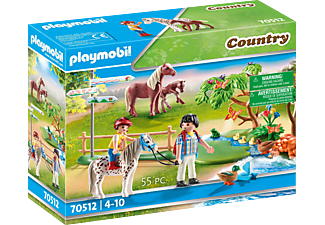 PLAYMOBIL 70512  Fröhlicher Ponyausflug Spielset, Mehrfarbig