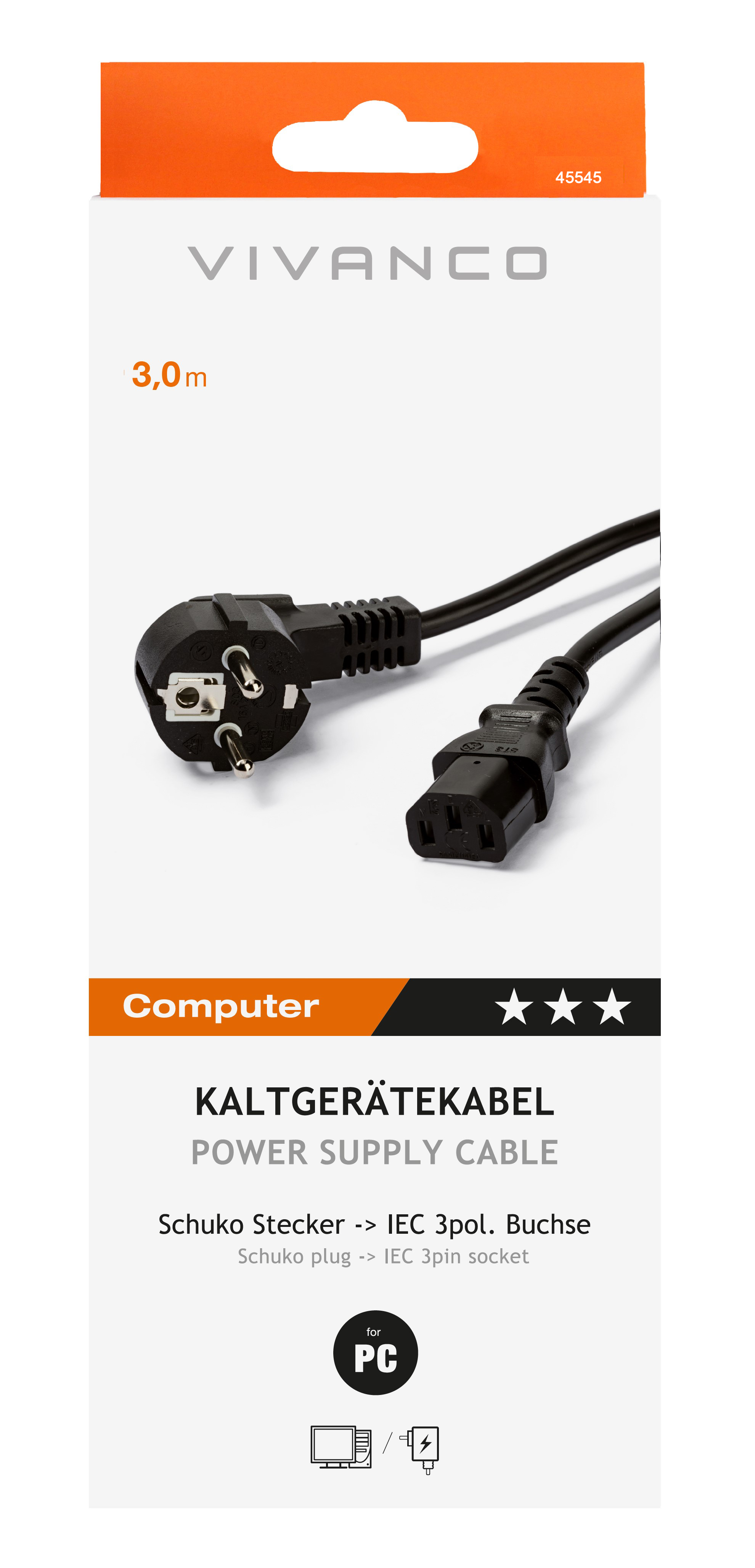 Schwarzes Netzkabel für Computer mit einer weißen Box.
