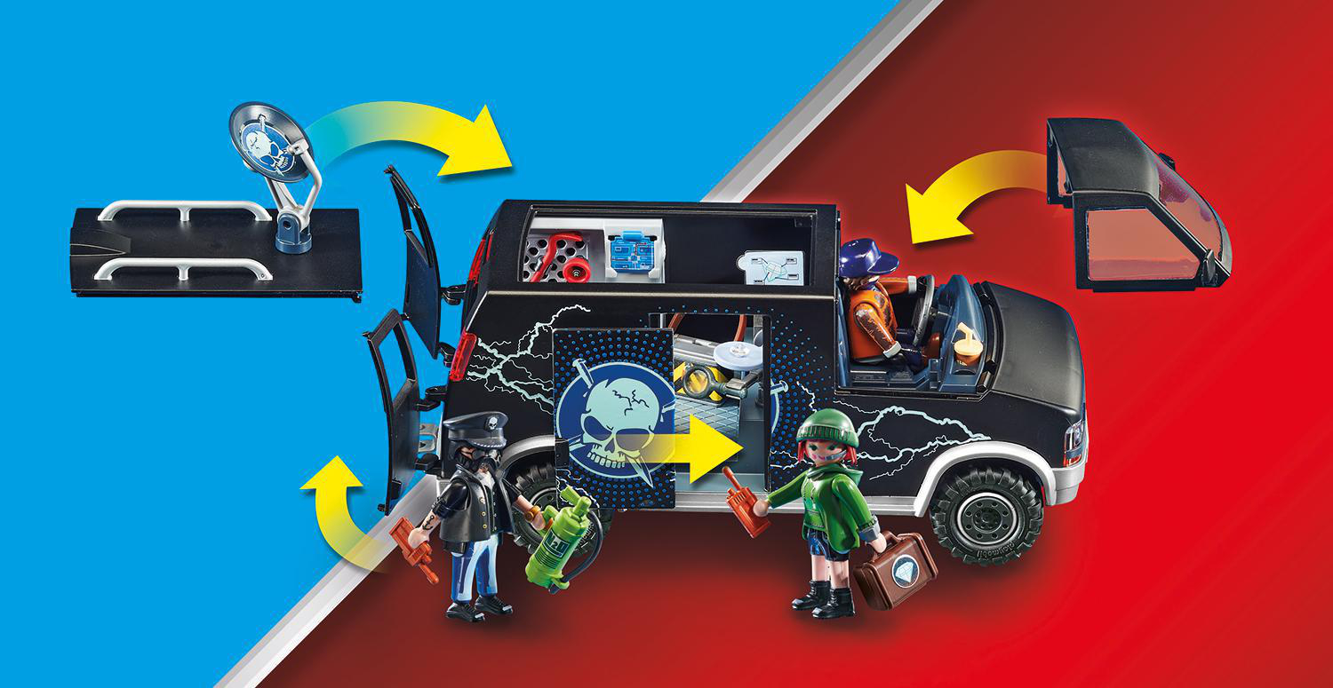 PLAYMOBIL 70575 Polizei-Helikopter: Verfolgung des Fluchtfahrzeugs Spielset, Mehrfarbig