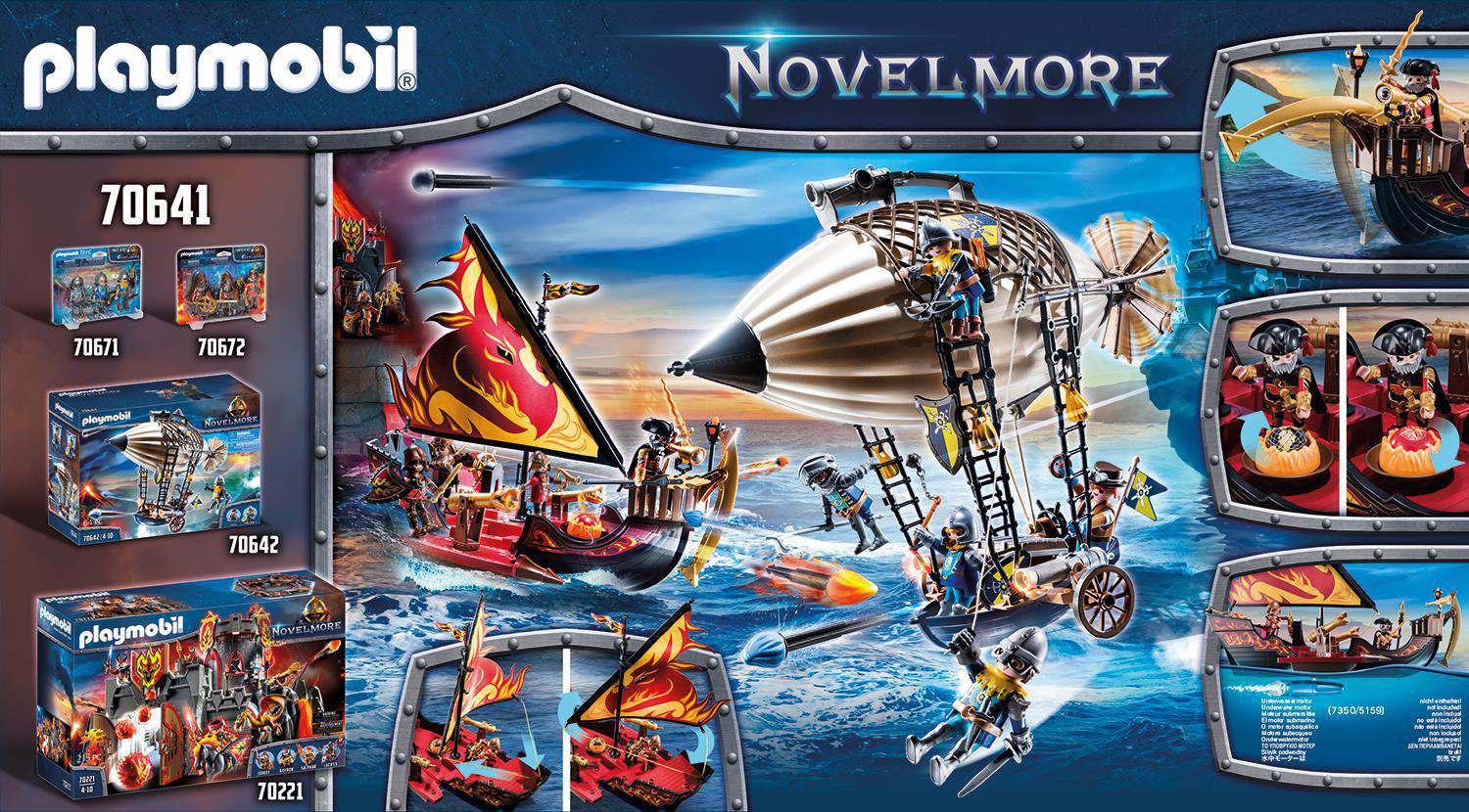 PLAYMOBIL 70641 Burnham Raiders Feuerschiff Spielset, Mehrfarbig