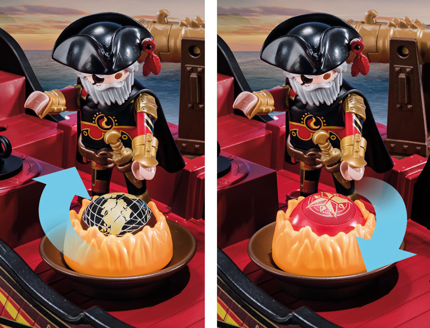 PLAYMOBIL 70641 Burnham Raiders Feuerschiff Spielset, Mehrfarbig