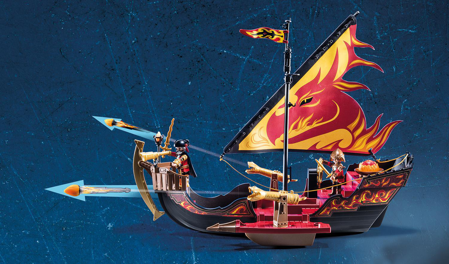PLAYMOBIL 70641 Burnham Raiders Feuerschiff Spielset, Mehrfarbig
