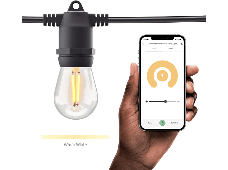 Thumbnail - HOMBLI Outdoor Smart Light Lichterkette Warmweiß