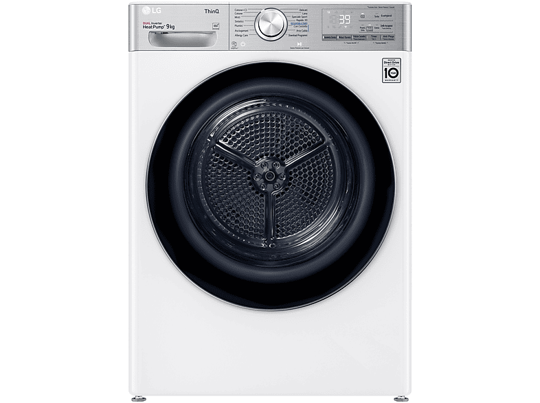 LG Rh90V9Av2Qr asciugatrice, 9 kg, 69 cm, Classe A+++
