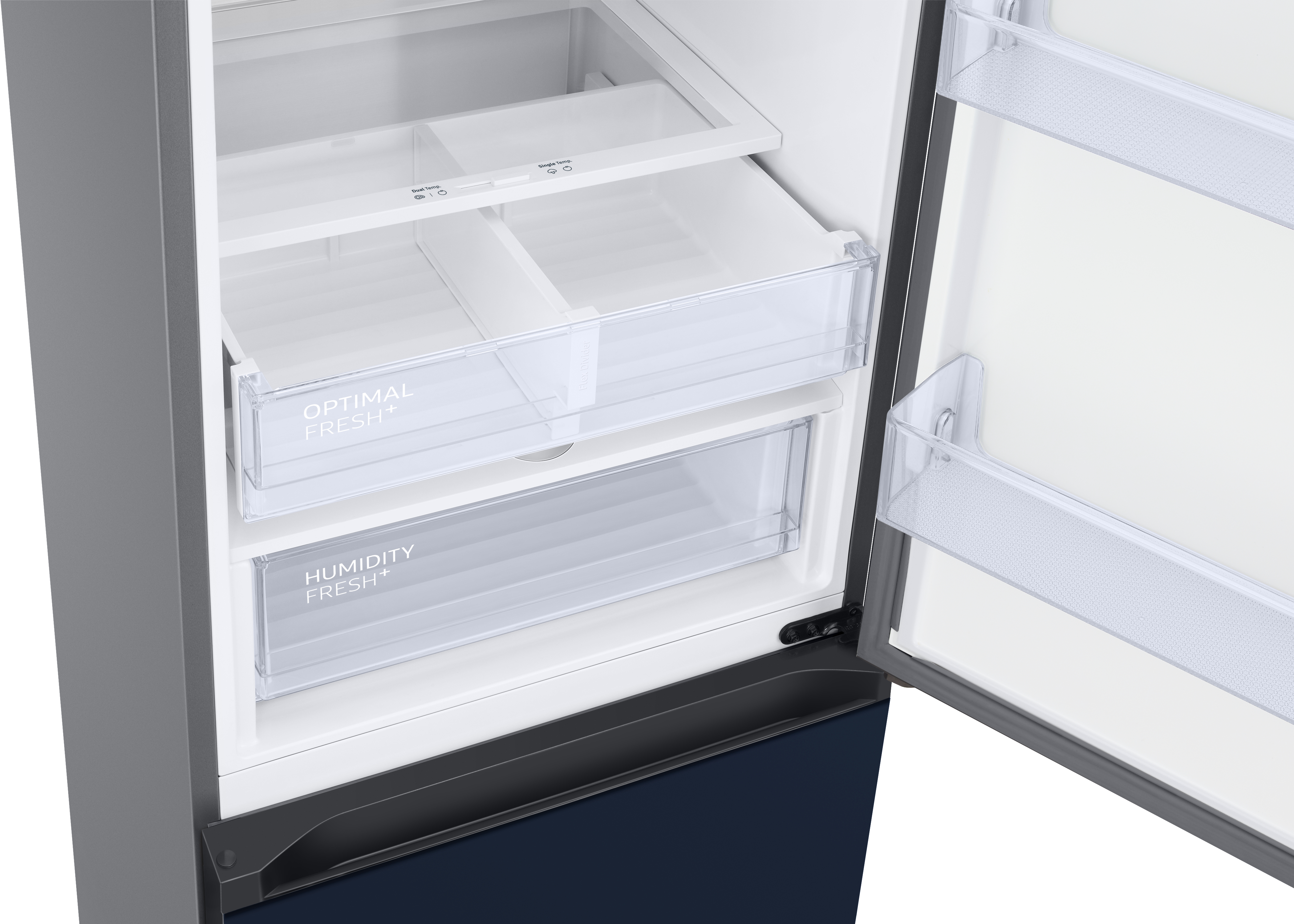SAMSUNG RL38A6B6C41/EG Bespoke Kühlgefrierkombination (C, 390 l, 2030 mm hoch, Glam Navy)