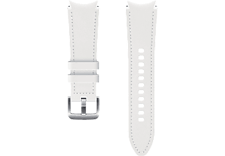SAMSUNG ET-SHR88SWEGEU Hybrid Leather Band (20 mm, S/M), Ersatzarmband, Samsung, White