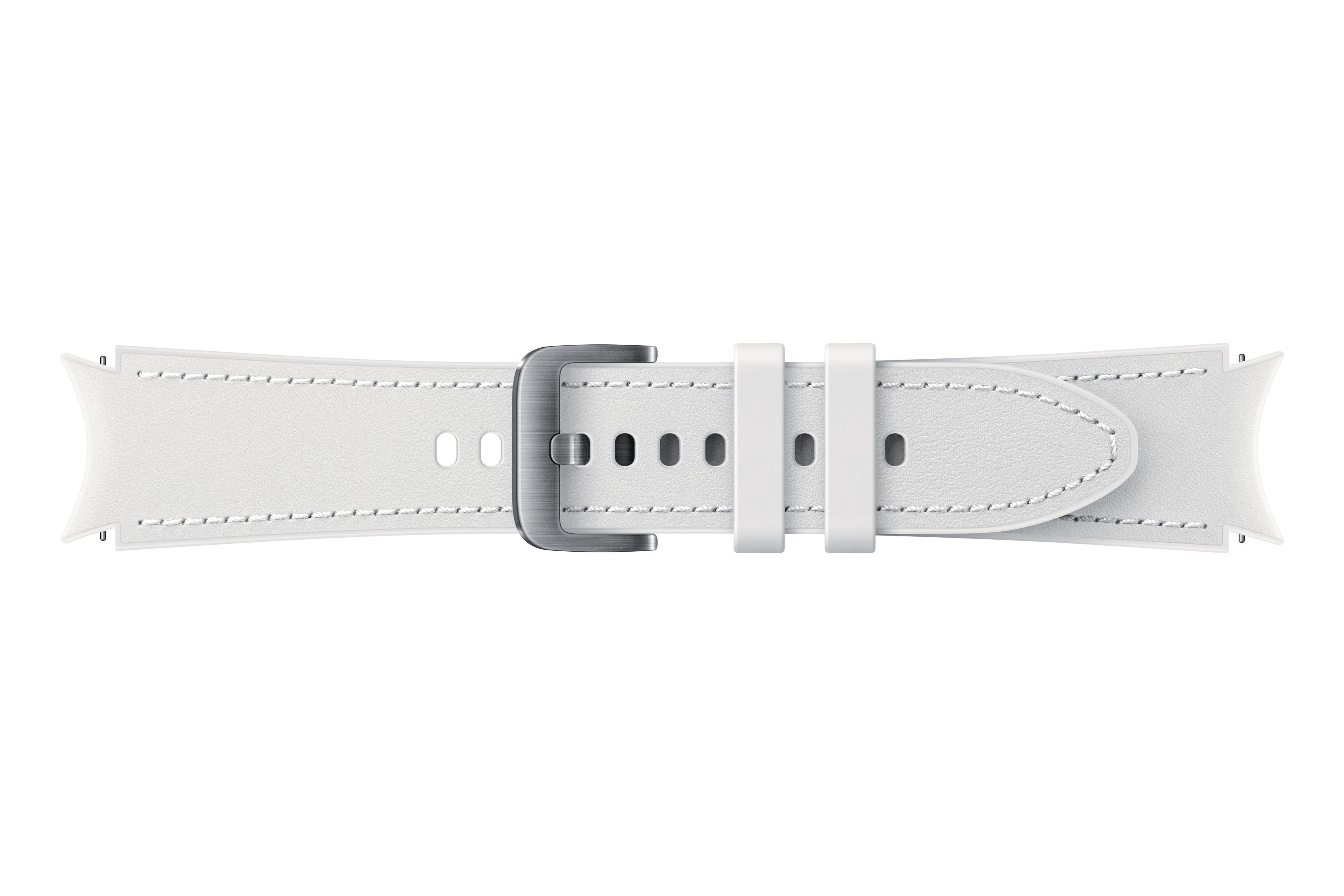 SAMSUNG ET-SHR88SWEGEU Hybrid Leather Band (20 mm, S/M), Ersatzarmband, White