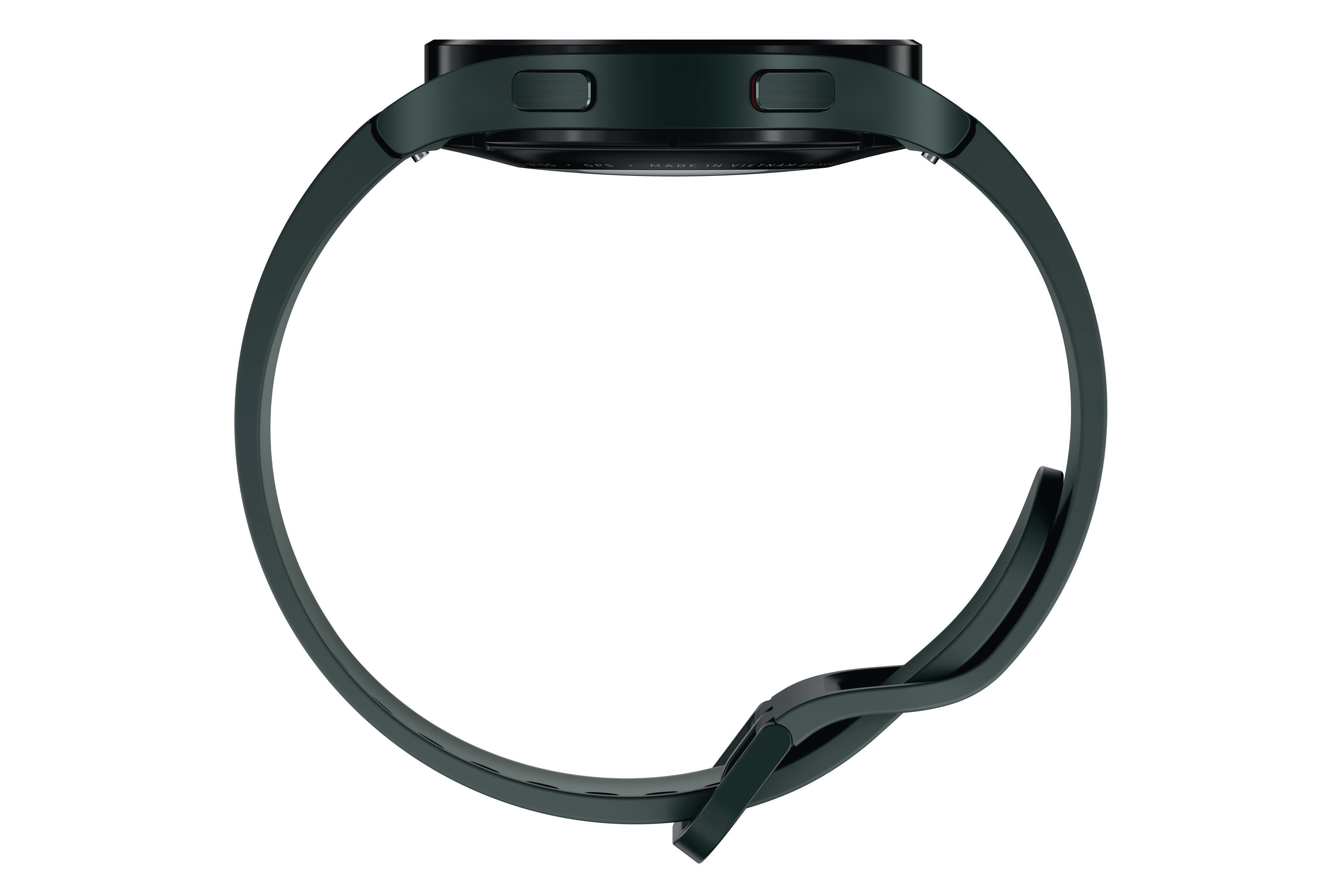 SAMSUNG Galaxy Watch4, BT, 44 mm Smartwatch Aluminium Fluorkautschuk, M/L, Green
