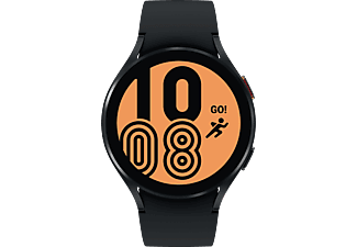 SAMSUNG Galaxy Watch4, BT, 44 mm Smartwatch Aluminium Fluorkautschuk, M/L, Black