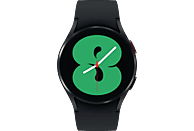 SAMSUNG Galaxy Watch4, BT, 40 mm Smartwatch Aluminium Fluorkautschuk, S/M, Black