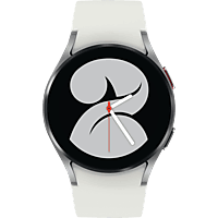 SAMSUNG Galaxy Watch4, LTE, 40 mm Smartwatch Aluminium Fluorkautschuk, S/M, Silver
