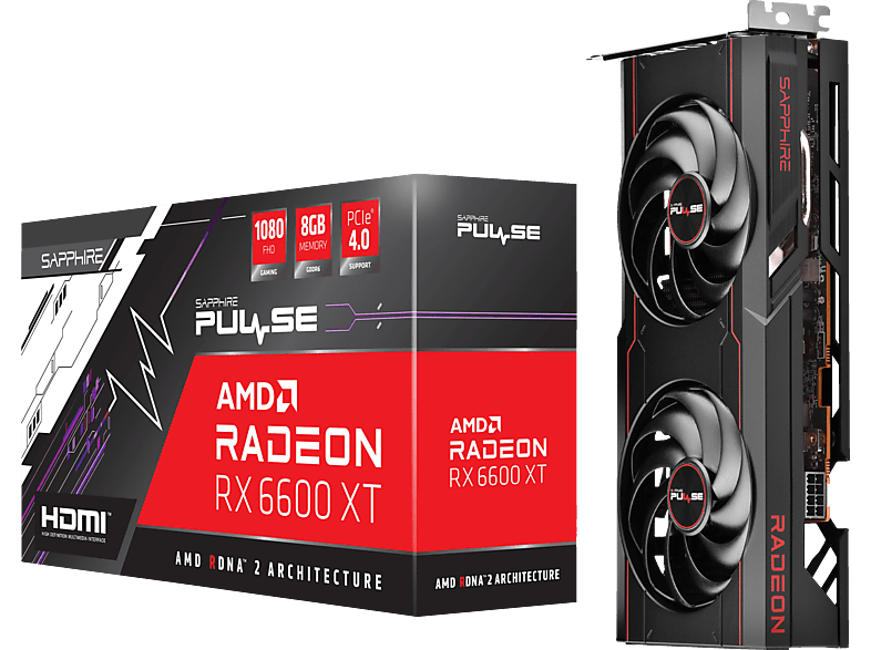 SAPPHIRE Radeon™ PULSE RX 6600 XT OC 8GB (11309-03-20G) (AMD ...