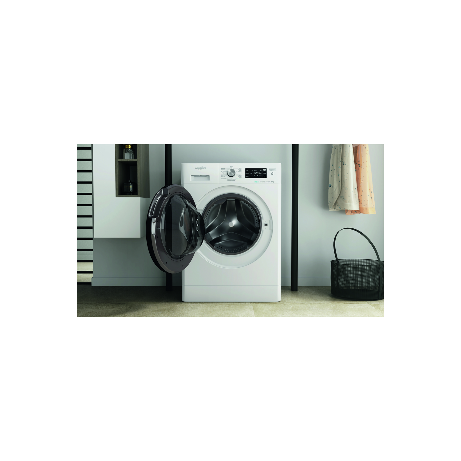 Lavadora carga frontal - Whirlpool FFB 9448 BV SP, 9 kg, 1400 rpm, 14 programas, Blanco