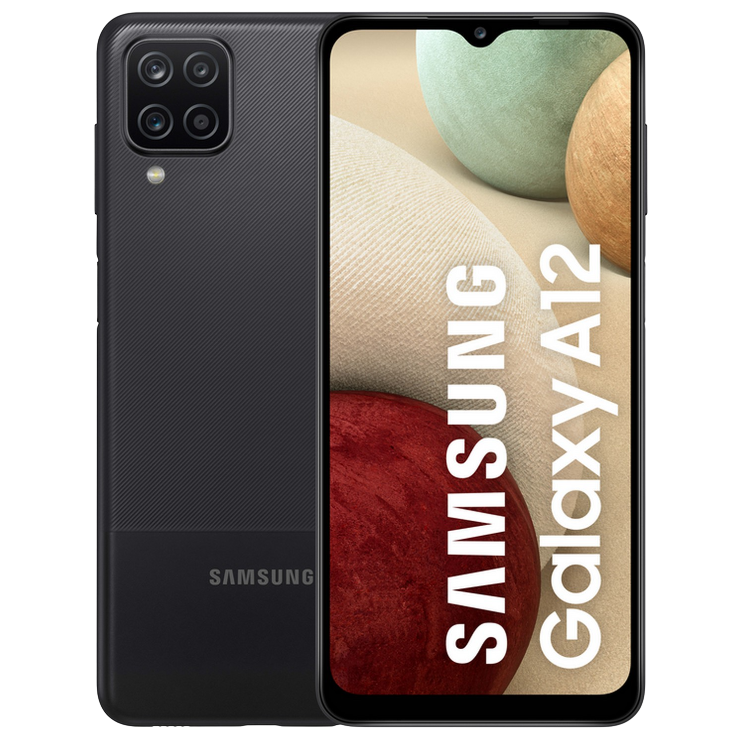 Móvil - Samsung Galaxy A12 (2021), Negro, 128 GB, 4GB RAM, 6.5" HD+, Exynos 850, 5000 mAh, Android 11