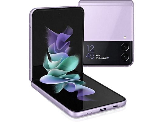 Móvil - Samsung Galaxy Z Flip3 5G New, Lavanda, 256GB, 8GB RAM, 6.7" FHD, Snapdragon 888, 3300 mAh, Android 11